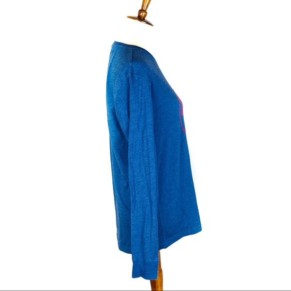 Aeropostale Navy Long Sleeve Crew Neck Tee Shirt Size Medium - Picture 3 of 8